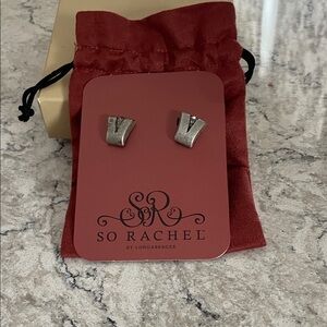 Longaberger Silver Earrings So Rachel. New